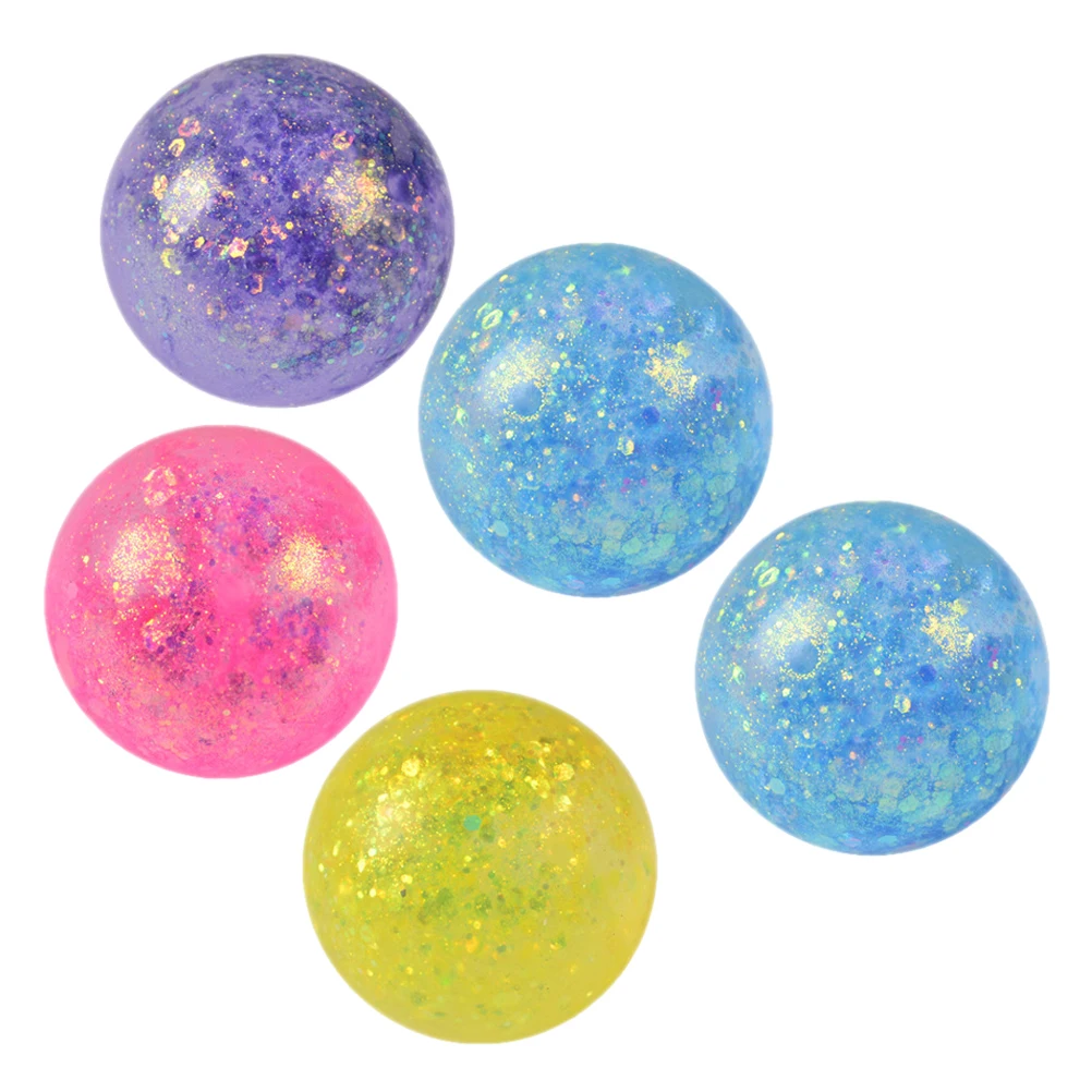 

5pcs Crystal Balls Squeeze Toys Elastic Fidget Stretchy Decompression Portable Gifts Pressure Balls