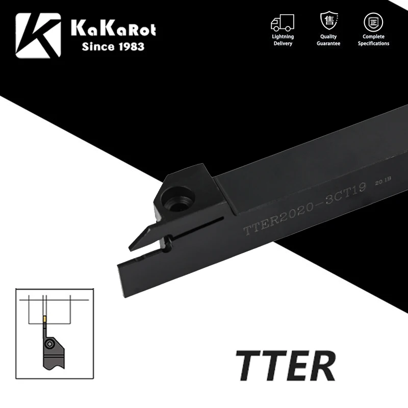 

KaKarot External Turning Tool Holder TTER2020-2T17 TTEL2020-2T17 TTER TTEL 2020 Carbide Inserts TDC200 TDC300 TDT400 Lathe Cutti