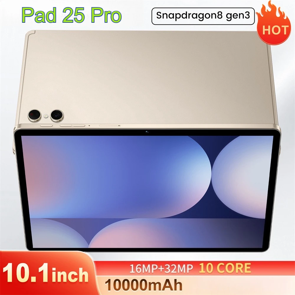 

Новый планшет 2026 Pad 25 Pro, оригинальный Android, 22 ГБ + 2 ТБ, глобальная версия, 5G, две SIM-карты, планшетный ПК, 10,1 дюйма, для детей, подарки