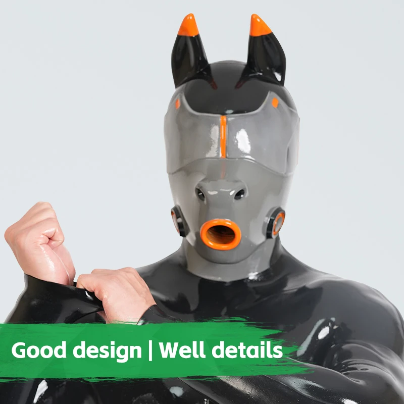 Furrjoi Silicone Horse Drone Head for Cosplay Costumes Latex Furry Fetish Hood Fursuit Color Customizable Anime Cyberpunk