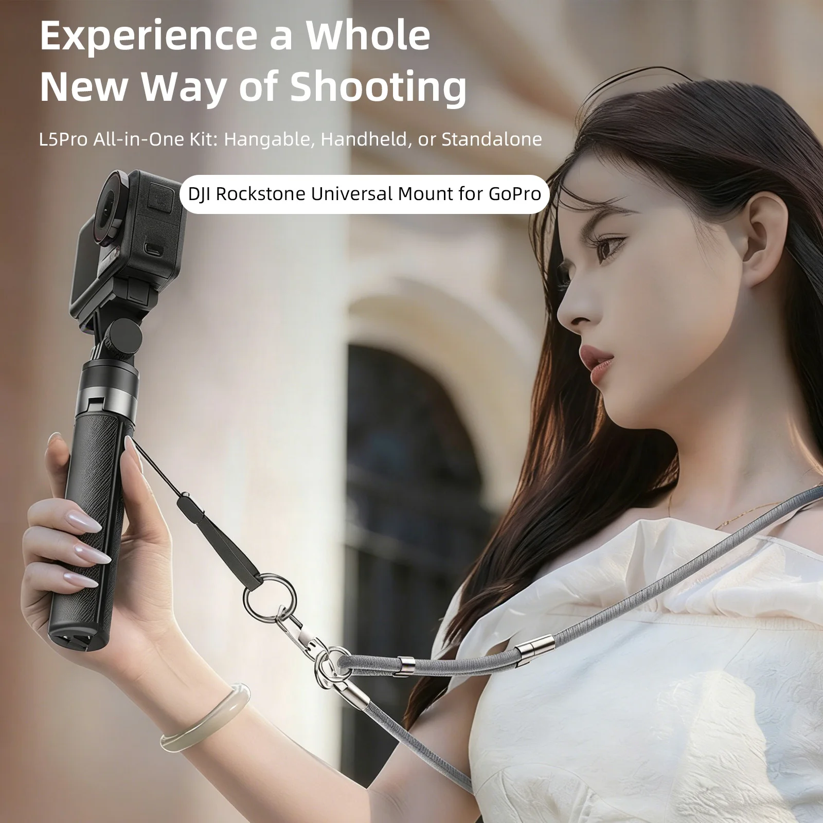 8-Section Selfie Stick Tripod for DJI Action Pocket Nano Insta360 Ace Pro / Go / X GoPro Panoramic Cameras