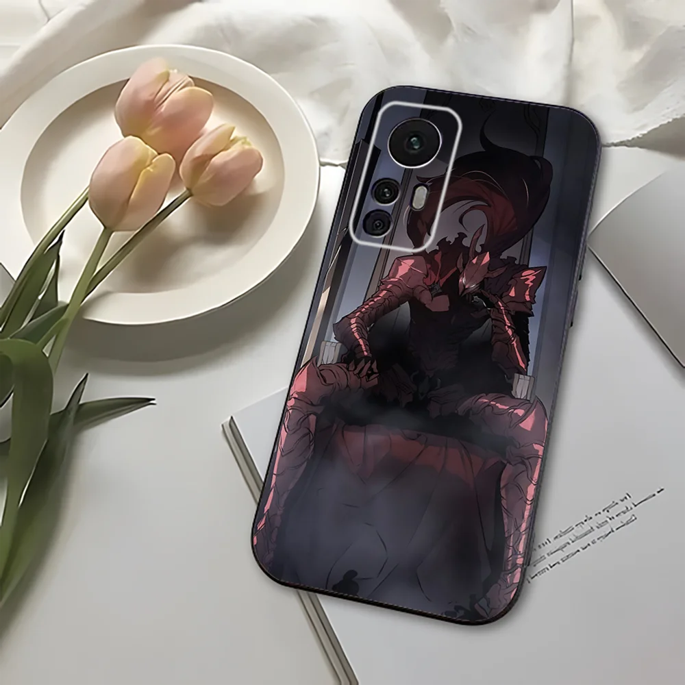 Capa de telefone com nivelamento solo de quadrinhos para Xiaomi 11 Redmi Note 11 5G 8T 9A 9 10T Note8Pro Note9 12SUltra Capa preta
