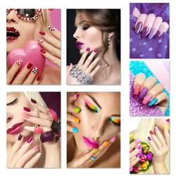 Nail Art Fashion Salon Colorful Canvas Painting Nordic Posters and Prints Modern Wall Art Cosmetics Beauty Shop Home Decor