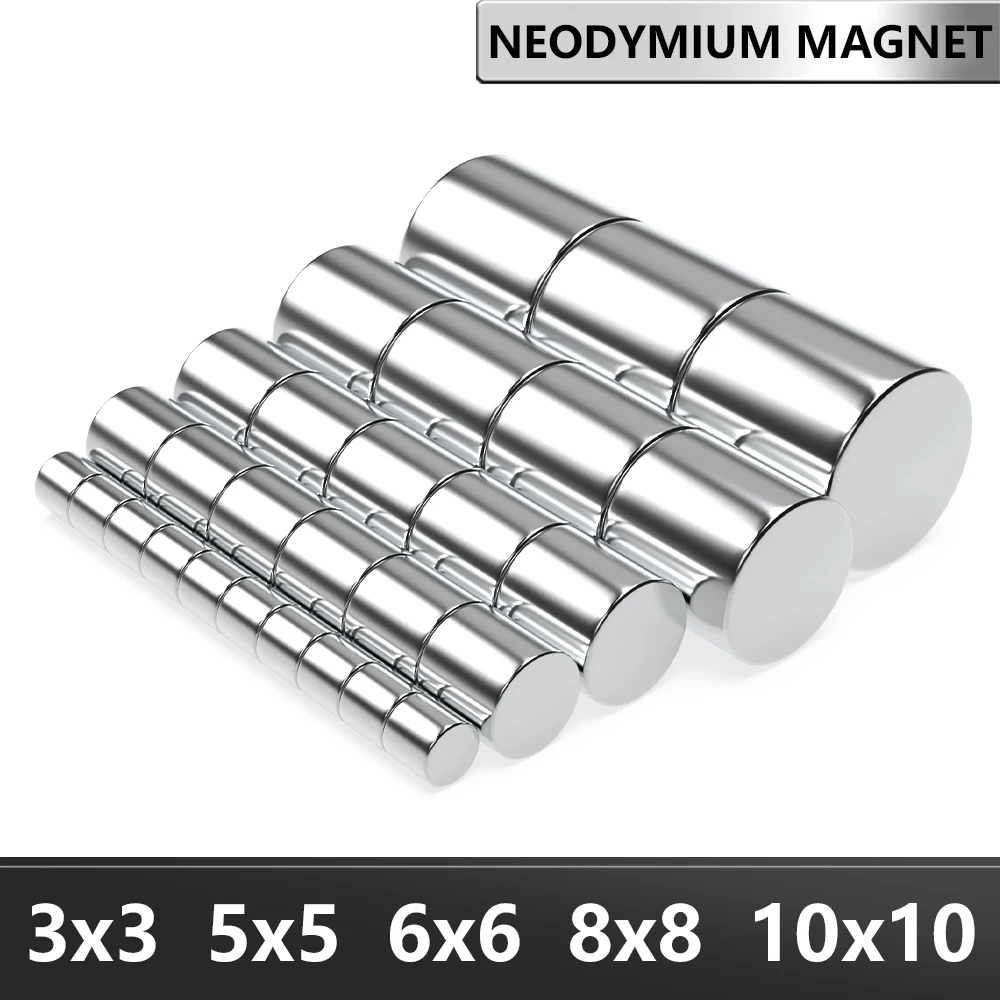 

N35 Super Strong Neodymium Magnet Round NdfeB Powerful Permanent Magnetic imanes Magnents Refrigerator Magnet 3x3 5x5 6x6 10x10