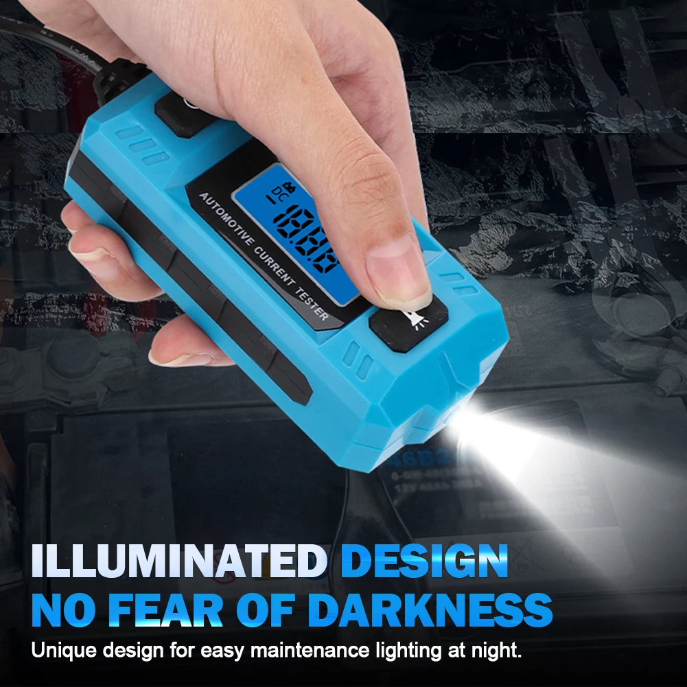 السيارات فيوز فاحص التيار شاشة الكريستال السائل سيارة تسرب محلل ماكس 48 فولت السيارات فيوز أداة الاختبار الحالية عالية الدقة