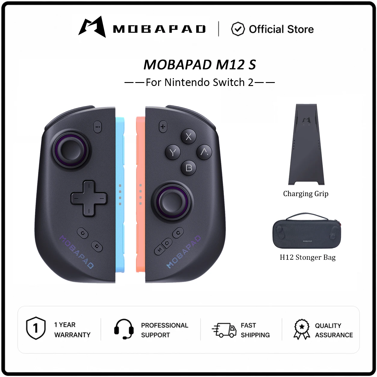 MOBAPAD M12 HD / M12 S Wireless Joypad for Nintendo Switch 2 With TMR Joystick Mechanical Buttons Remap Macro Gamepad image 3