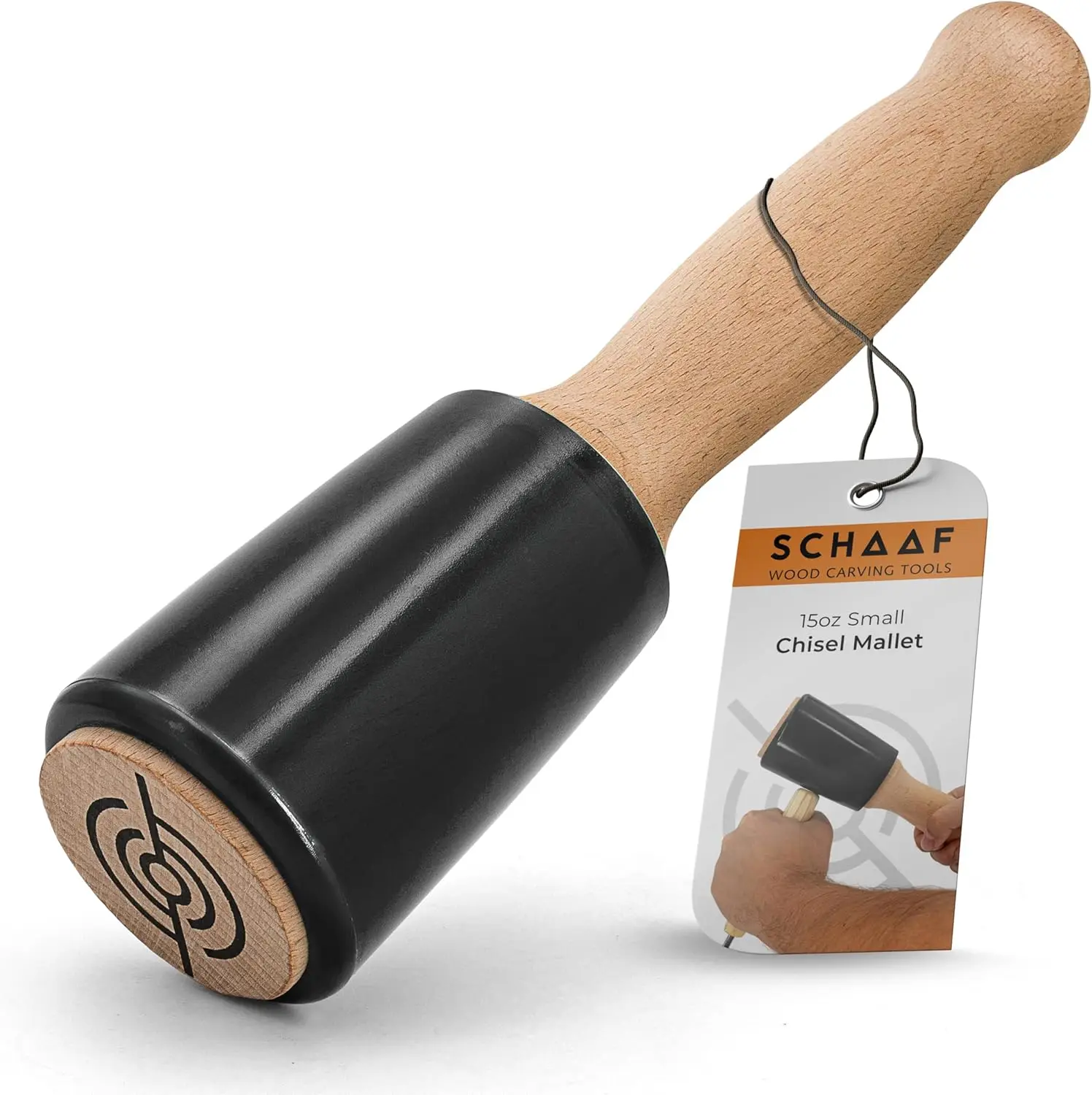 

15oz Precision Wood Carving Mallet with Comfortable Handle and Non-Marring Urethane Head for Woodworking