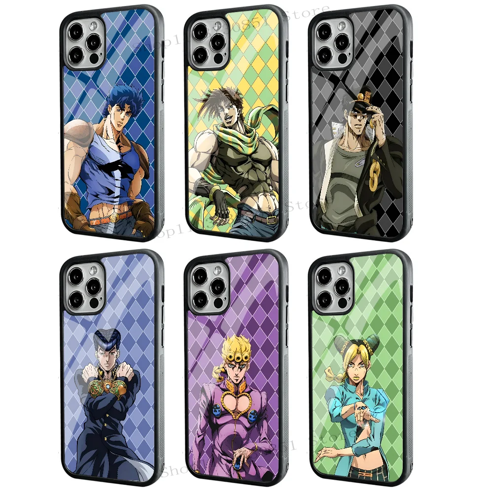 Anime JoJos Bizarre Adventure Phone Case Strong Magnetic For IPhone 15 14 13 Pro Max 11 12 Mini Alex Mirror For Magsafe