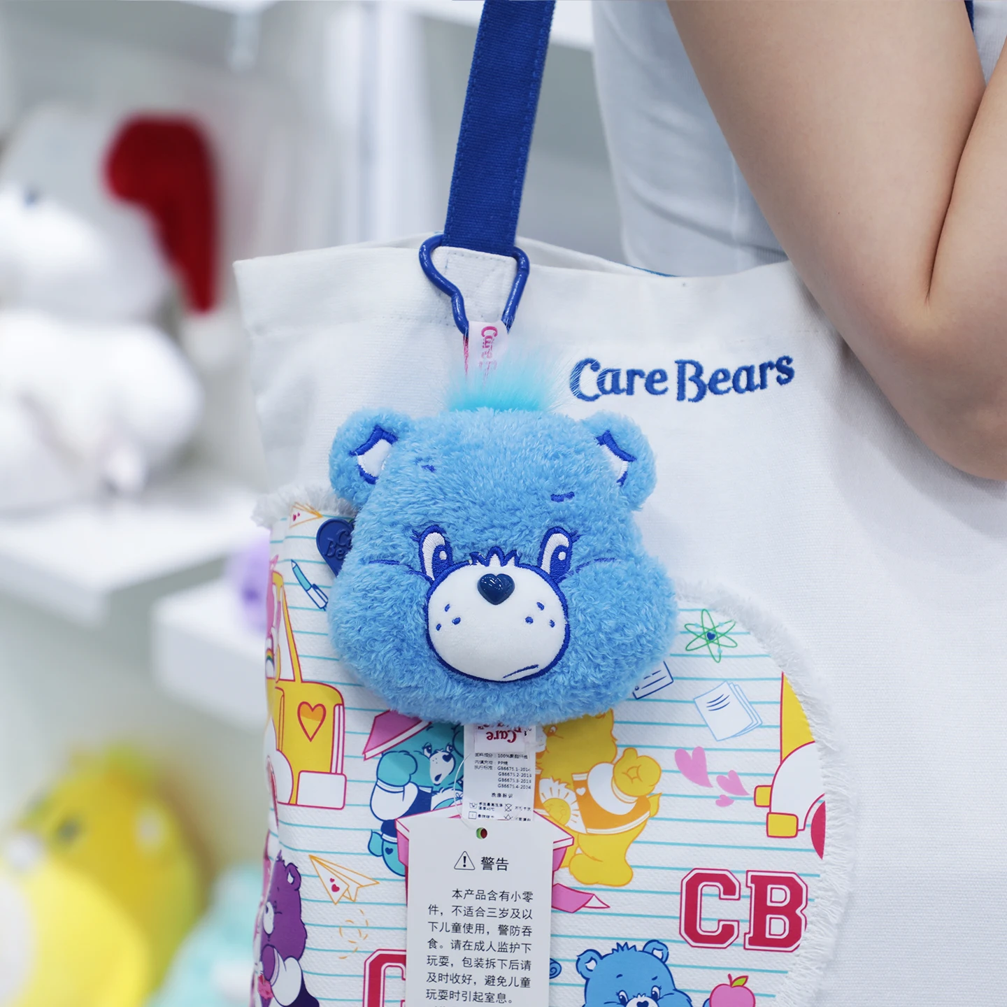 Monedero de felpa Care Bears, bonito muñeco de dibujos animados, auricular, Cable de datos, bolsa de almacenamiento, colgante creativo, regalo perfecto para niñas