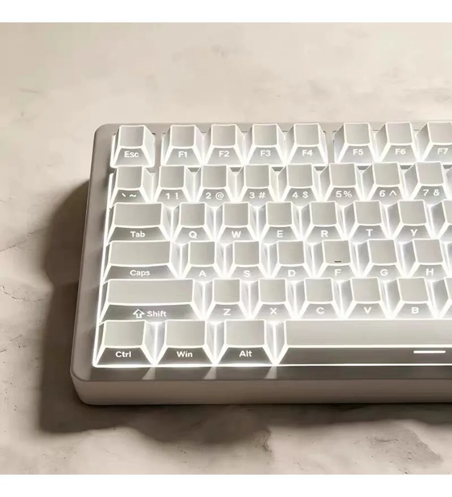Refraction 4.0 keycap side engraved PBT original height angular light transmission 97 keys custom mechanical axis magnetic axis
