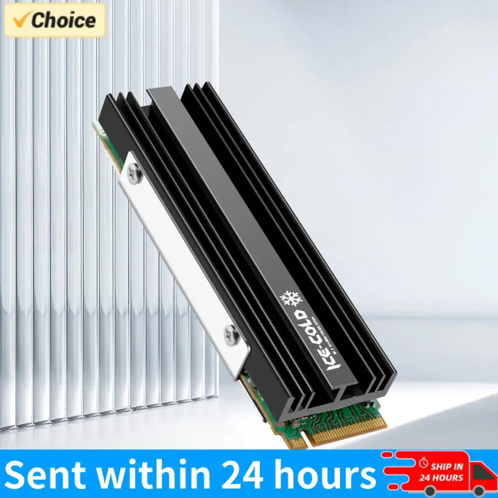

Радиатор для SSD M.2 NGFF NVME 2280 с силиконовой термопрокладкой, эффективный алюминиевый охлаждающий элемент для ПК, PS5, настольных компьютеров