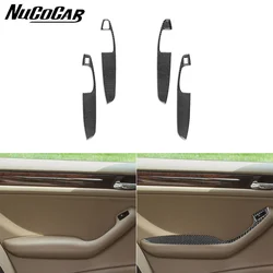For BMW E46 1998-2005 Carbon Fiber Door window lift armrest Panel Trim Cover Car inside Accessories decorative Sticker