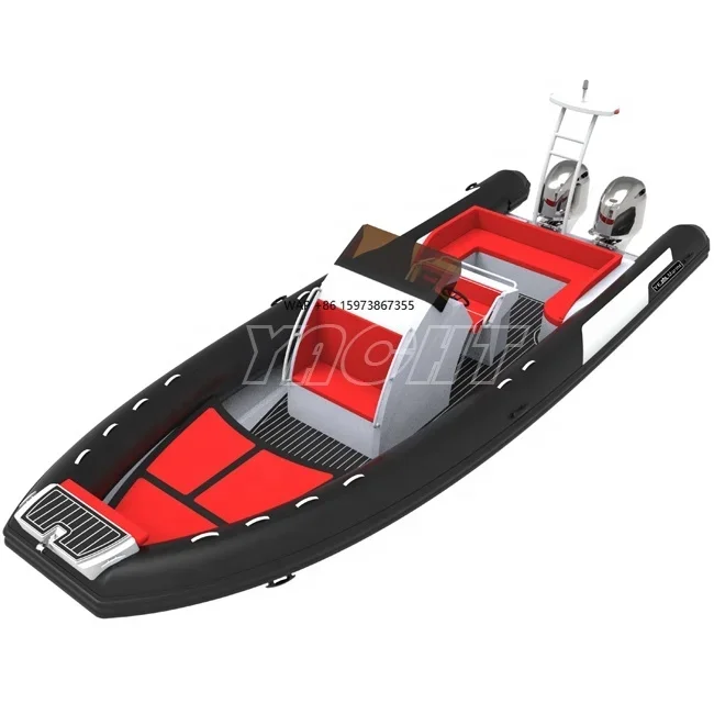 Aluminum RIB 860 Inflatable Cabin Scuba Diving Boat with Two Engine