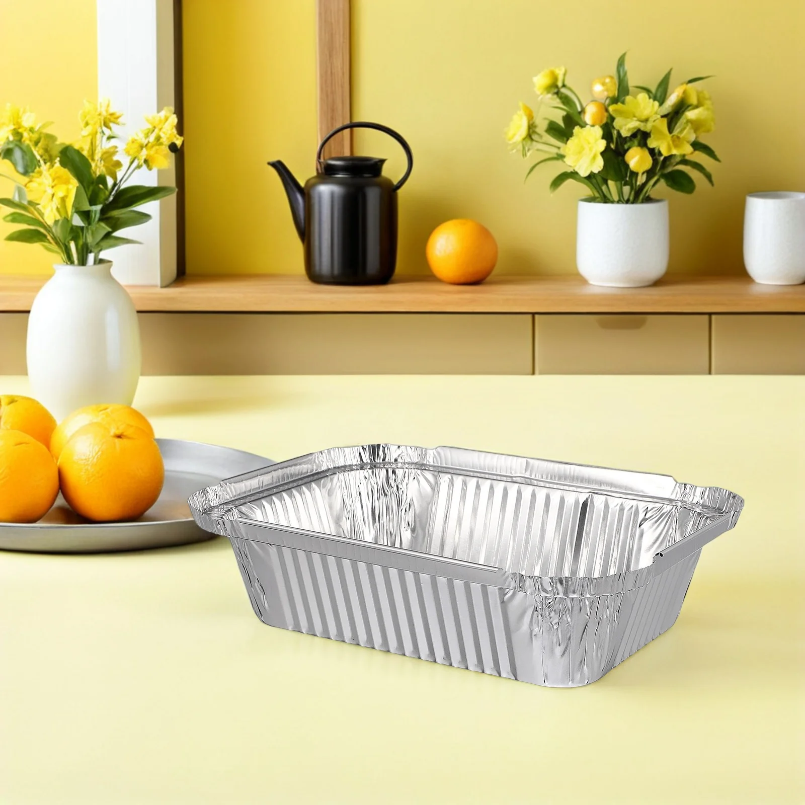 

20Pcs 3500ml Square Foil Baking Pans Disposable Aluminum Trays for Bbq Grill Oven Roasting Foil Pans Mini Pie Tins