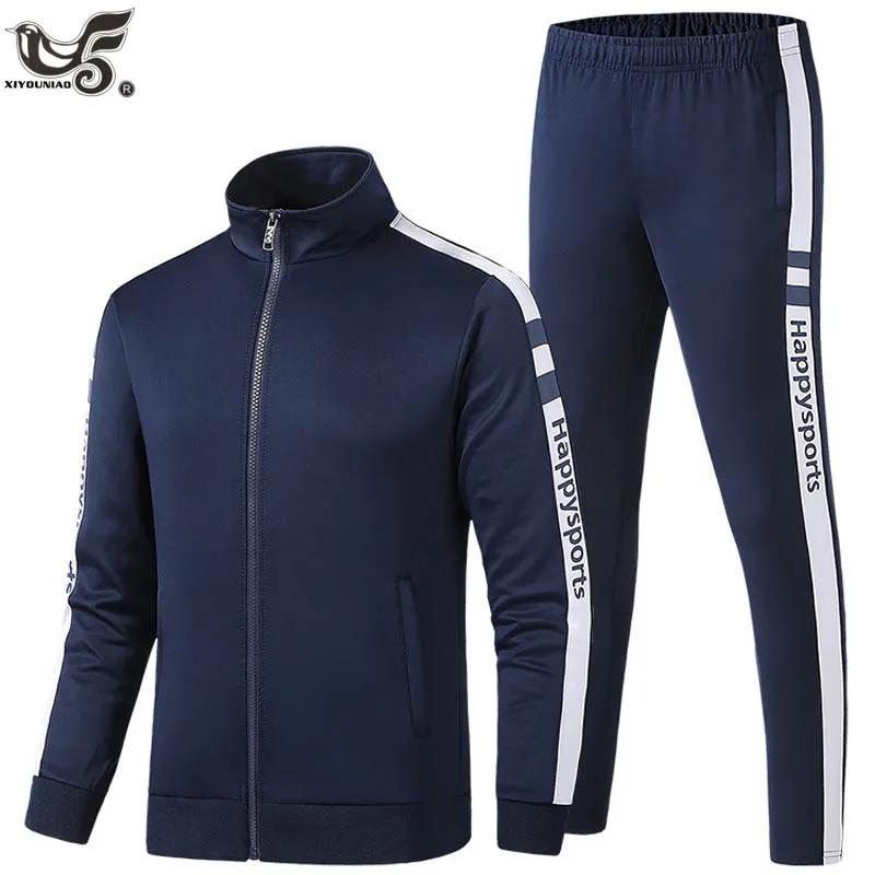 Autumn Winter Sweatshirt SweatPants Trousers Men Sets Two Piece Joggers Tracksuit Hip Hop Streetwear Running Sport Suits Clothes