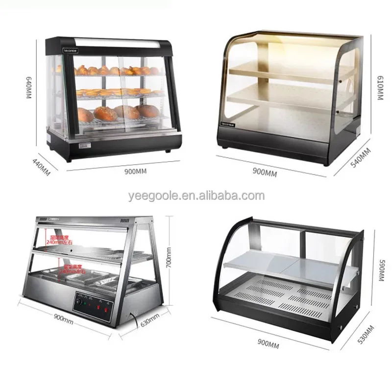 YEEGOOLE Factory directly sale commercial food display warmer display cabinet/food display warmer showcase CE