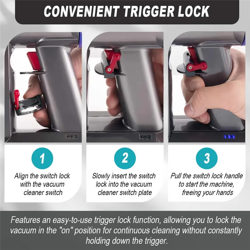 Щелевой инструмент SANQ для пылесосов Dyson V7/V8 V10/V11 V12/V15 Gen5 — быстросъемная насадка 25 см/0,8 футов с замком триггера