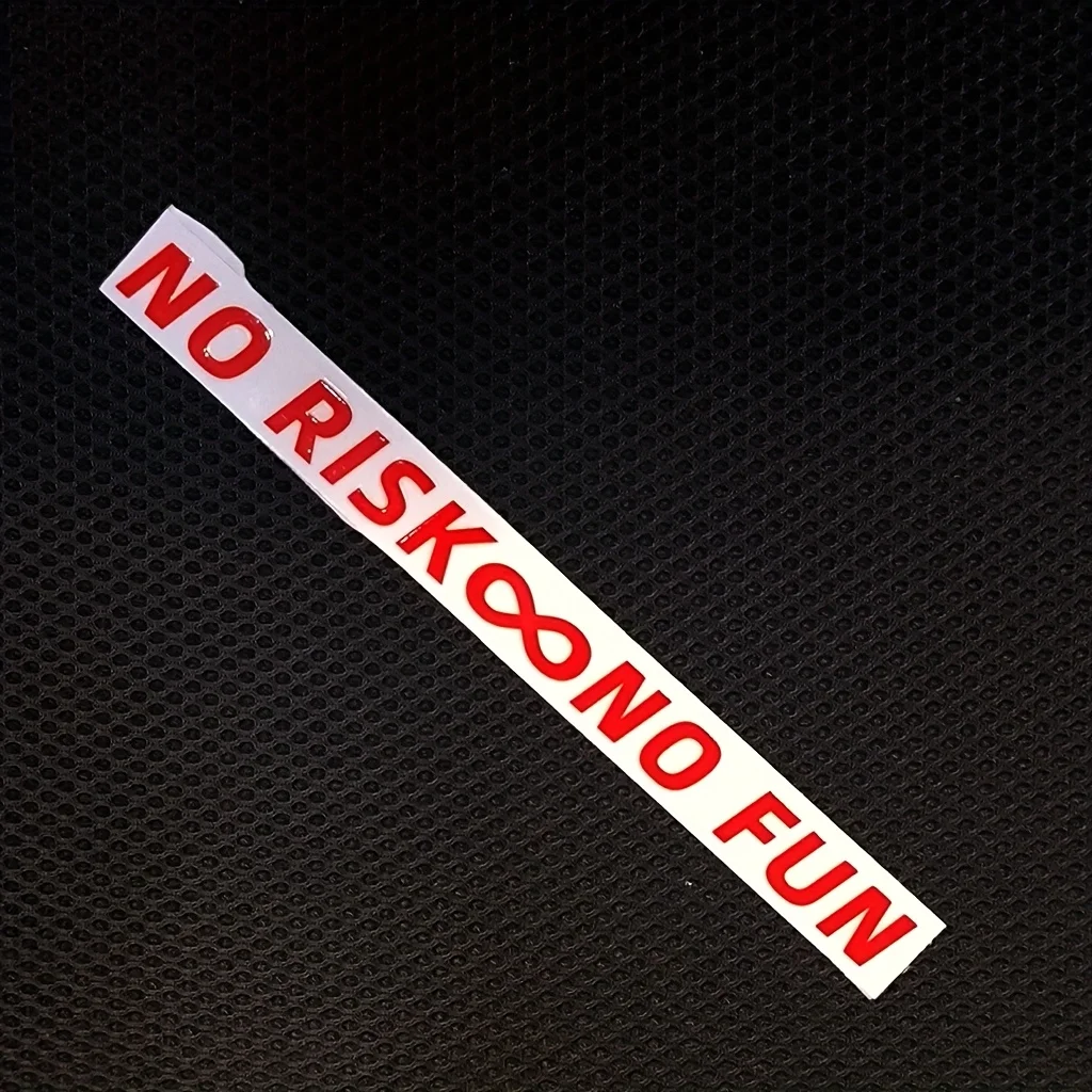 

Наклейки с текстовым рисунком «No Risk No Fun» для топливных баков мотоциклов и декораций для скутеров - Наклейки на мотоциклетные шлемы