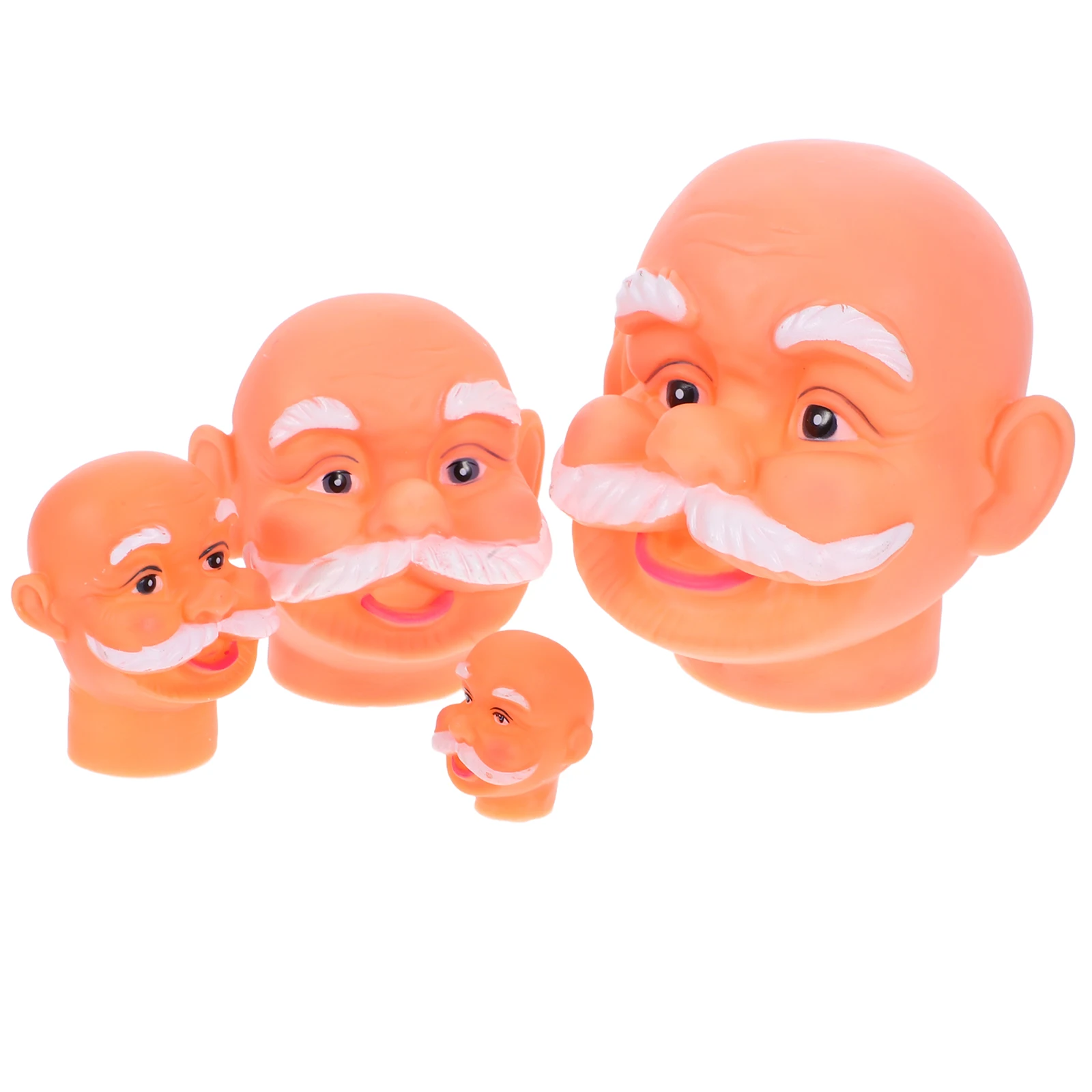 

4pcs Santa Claus Craft Head Diy Vinyl Santa Head For Handmade Holiday Decor Festive Party Supplies Christmas Ornament Making