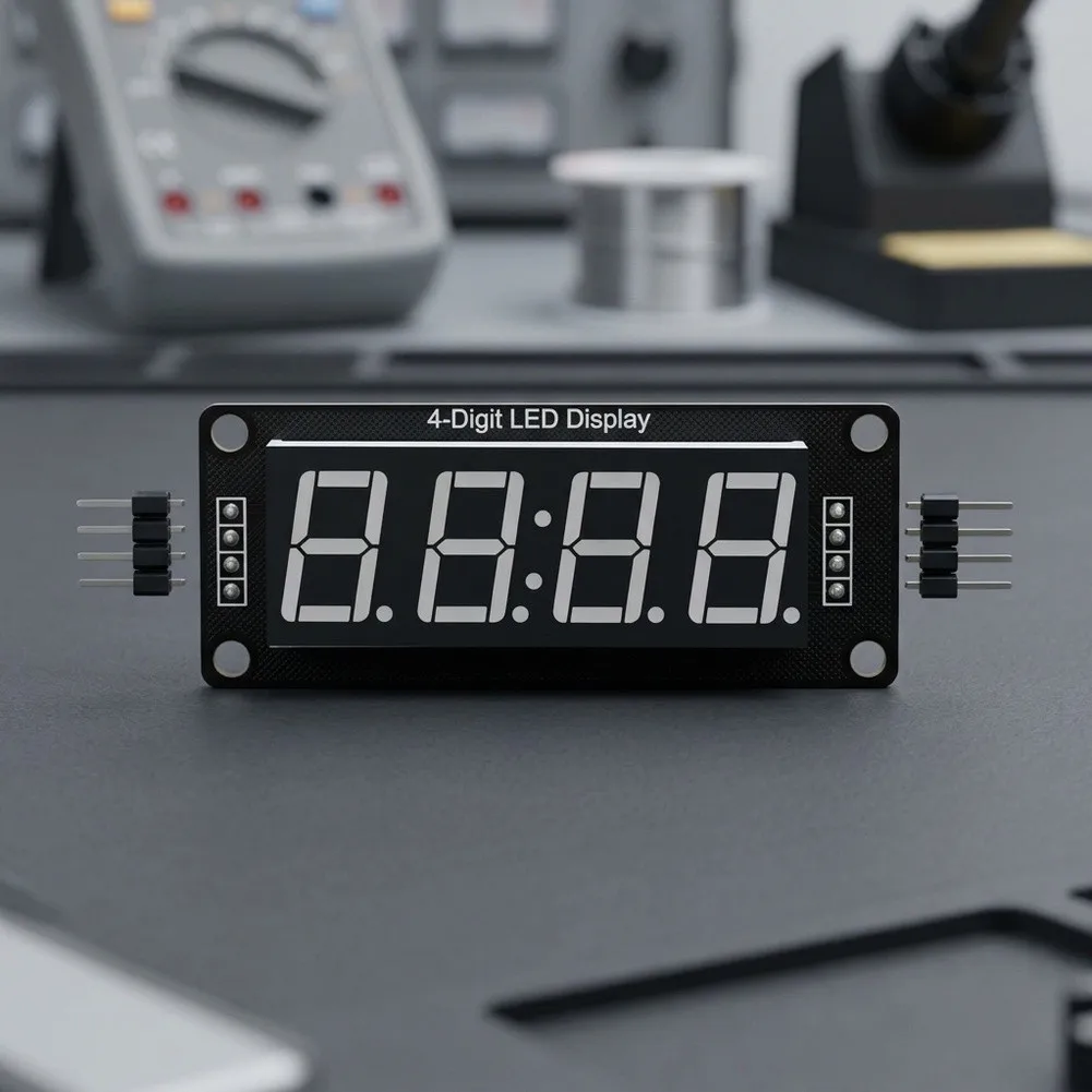 For TM1637 4 Digit 7 Segment LED Display With Clock Function 0.56 Inch Red Green Yellow White 5V For Arduino DIY Electronics