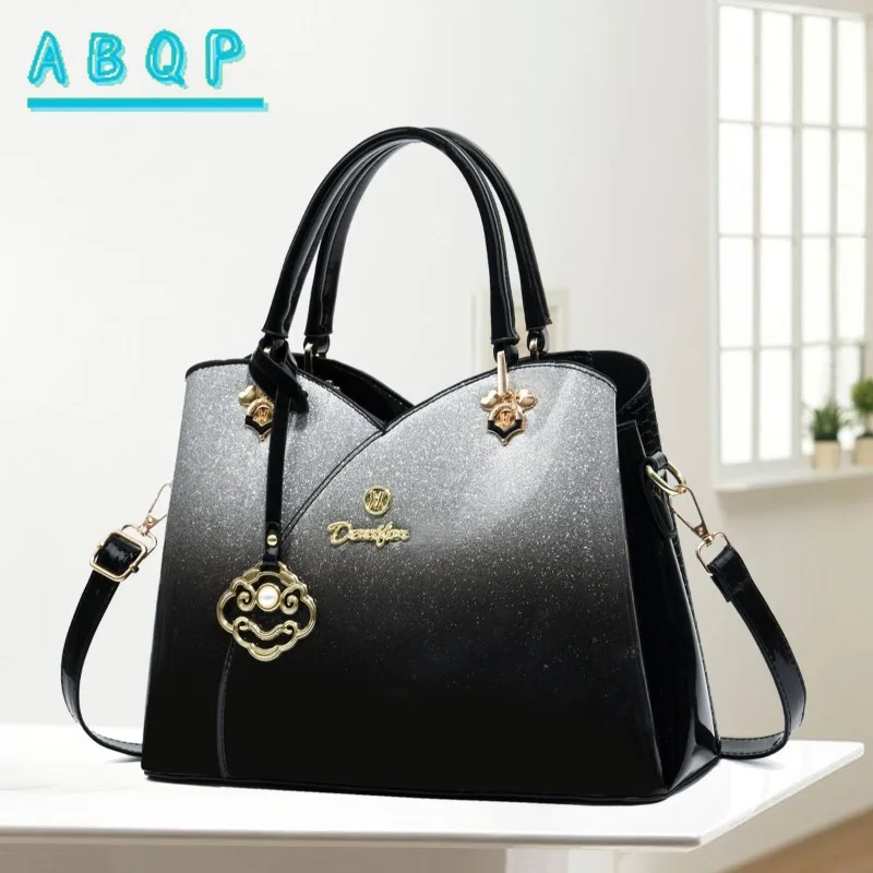Women's Handbag Luxury Brand Fashion Women's Shoulder Messenger Bag Bright Leather Shiny Women's Bag Large Capacity High Quality