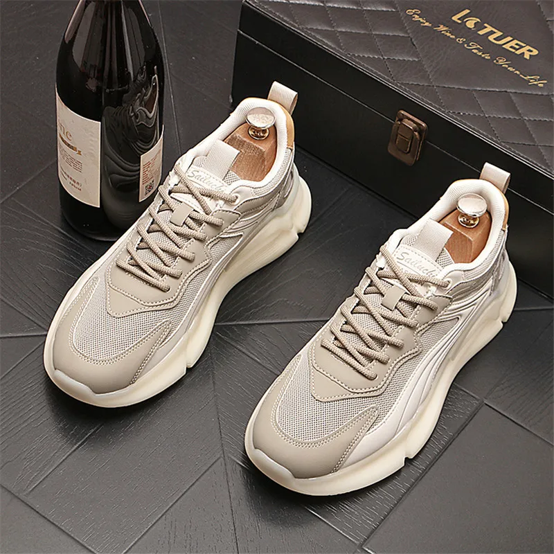 

Summer New Men's Comfort Breathable Mesh Thick Bottom Causal Flats Shoes Loafers Male All Match Sports Walking Sneakers