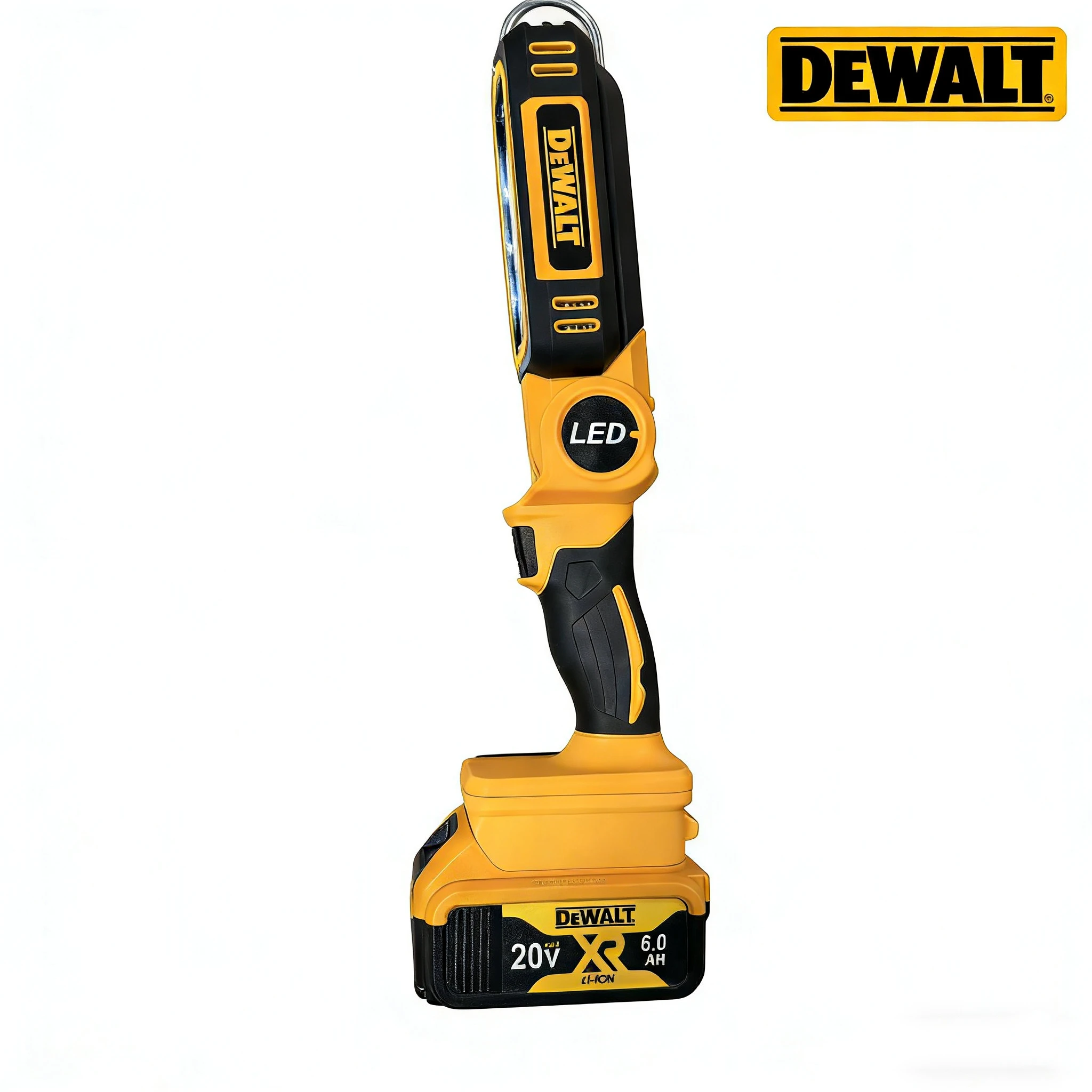 

Аккумуляторный светодиодный фонарь Dewalt 20V с литиевой батареей, складной на 90 градусов, портативный, многофункциональный, для кемпинга и активного отдыха