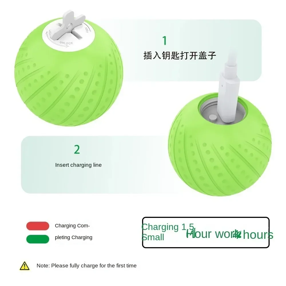 New Pet Ball Smart Interactive Automatic Remote Control Flashing Rotating Waterproof Dog Chew Toy Ball for Aggressive Chewers