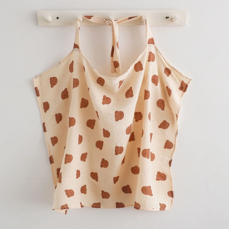 

Lightweight Muslin Nursing Cover for Breastfeeding Breathable & Comfortable Nursing Apron Cotton Cover for Mom & Baby