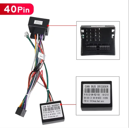 Imagen 2 del producto Accesorios de Cable de Radio Android para Volkswagen Golf 5 6 Polo Passat Tiguan Jetta Touran Skoda Navi Radio CANBUS BOX VW-RZ-58