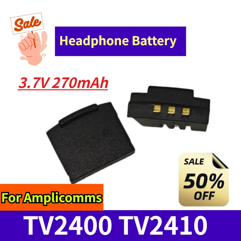 

3.7V 270mAh Headphone Battery for Amplicomms TV2400 TV2410