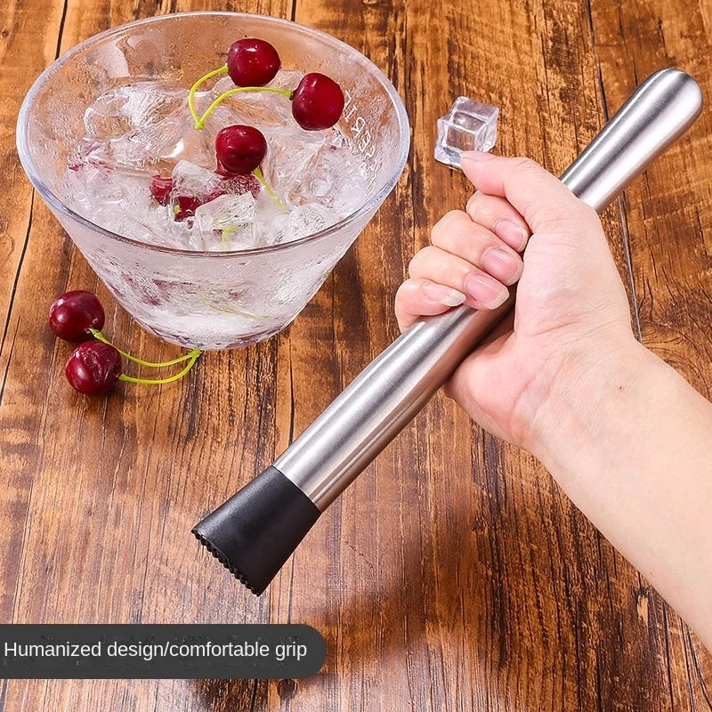 Aço inoxidável Cocktail Muddler e colher de mistura, Home Bar Tool Set, Criar Deliciosas Bebidas, Bar Armazenamento