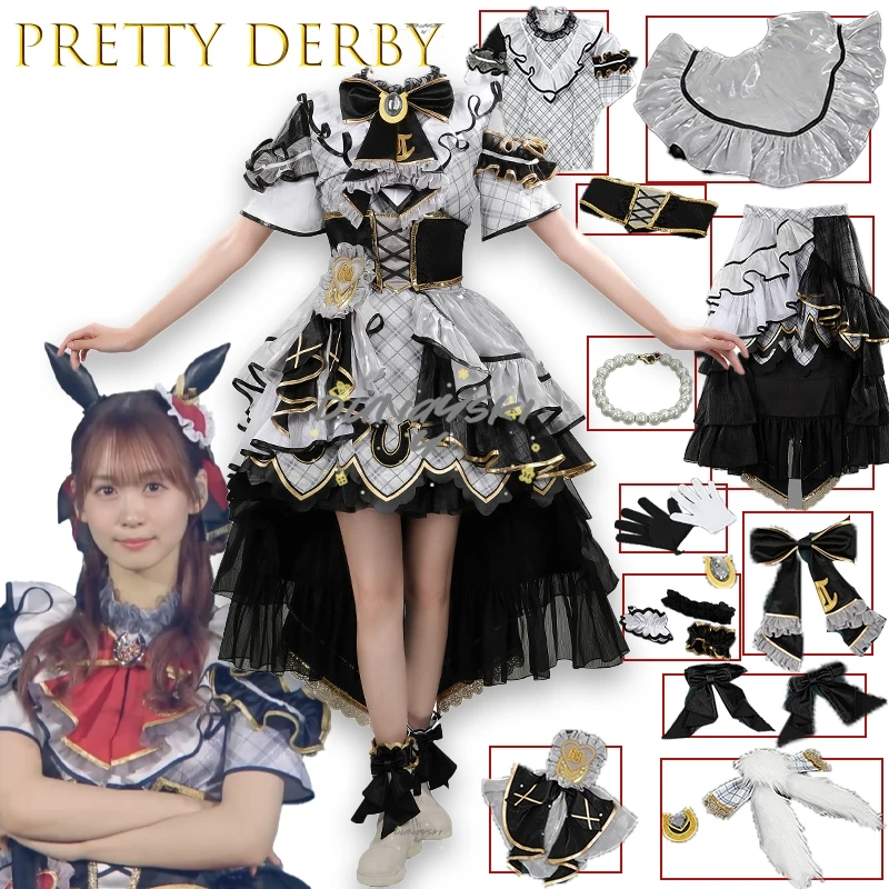 

6EVENT The New Frontier Pretty Derby Cosplay Costume All New Outfits Anime Character Fairy Style Lolita Party Dress