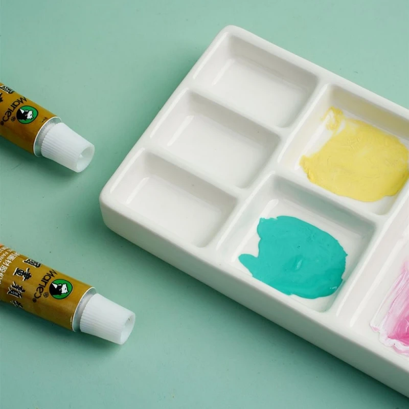 لوحة سيراميك متعددة الأقسام حبر صيني وألوان مائية ولوحات طلاء الزيت والغواش لوحة بورسلين متعددة الأغراض