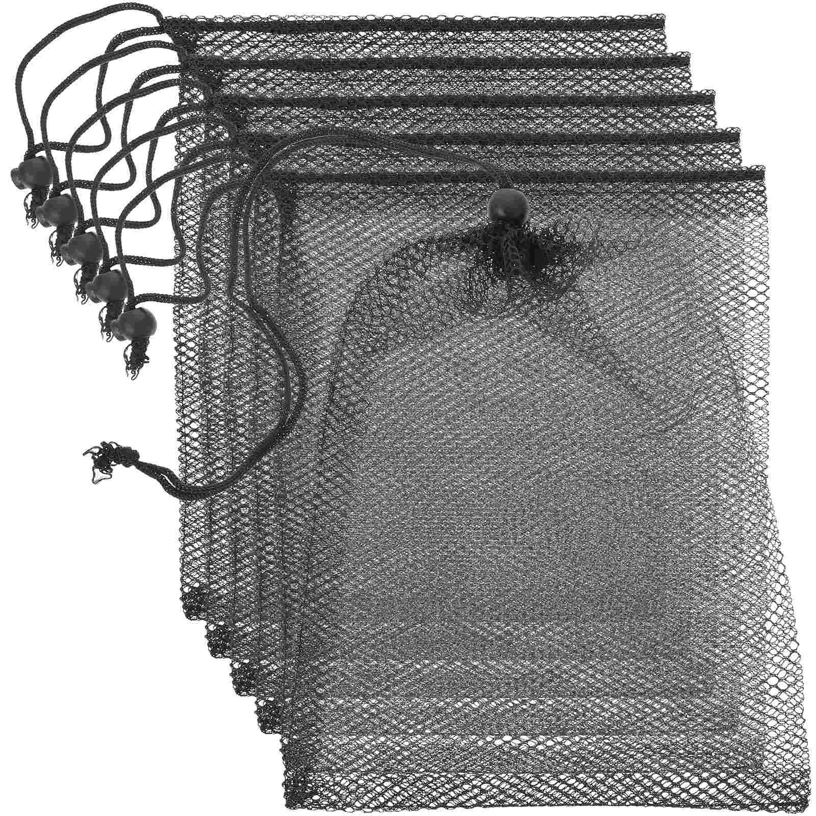 6 Pcs Polyester Mesh Filter Bag for Fish Tank Aquarium Internal Fine Pouch Reusable Water Washable Removes Excess Food