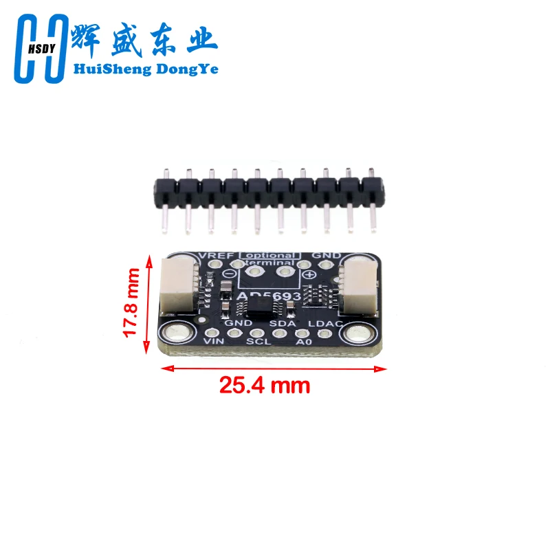AD5693R 16 Bit High Precision DAC Module I2C Digital-to-Analog Converter Board Compatible with STEMMA QT Qwiic For Embedded Sig