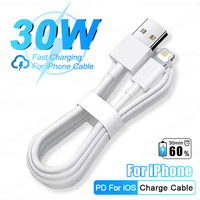 PD 30W Fast Charging For iPhone Charger USB For iPhone Cable 14 13 12 11 Pro Max Mini 8 Plus X XR XS USB Phone Charge Data Cable