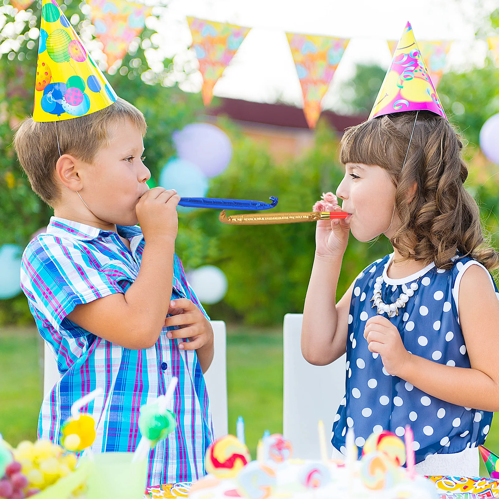 

20pcs Whistles Children Toys Bright Colors Party Blowers Kids Favors Material Noise Makers Fun Christmas Wedding