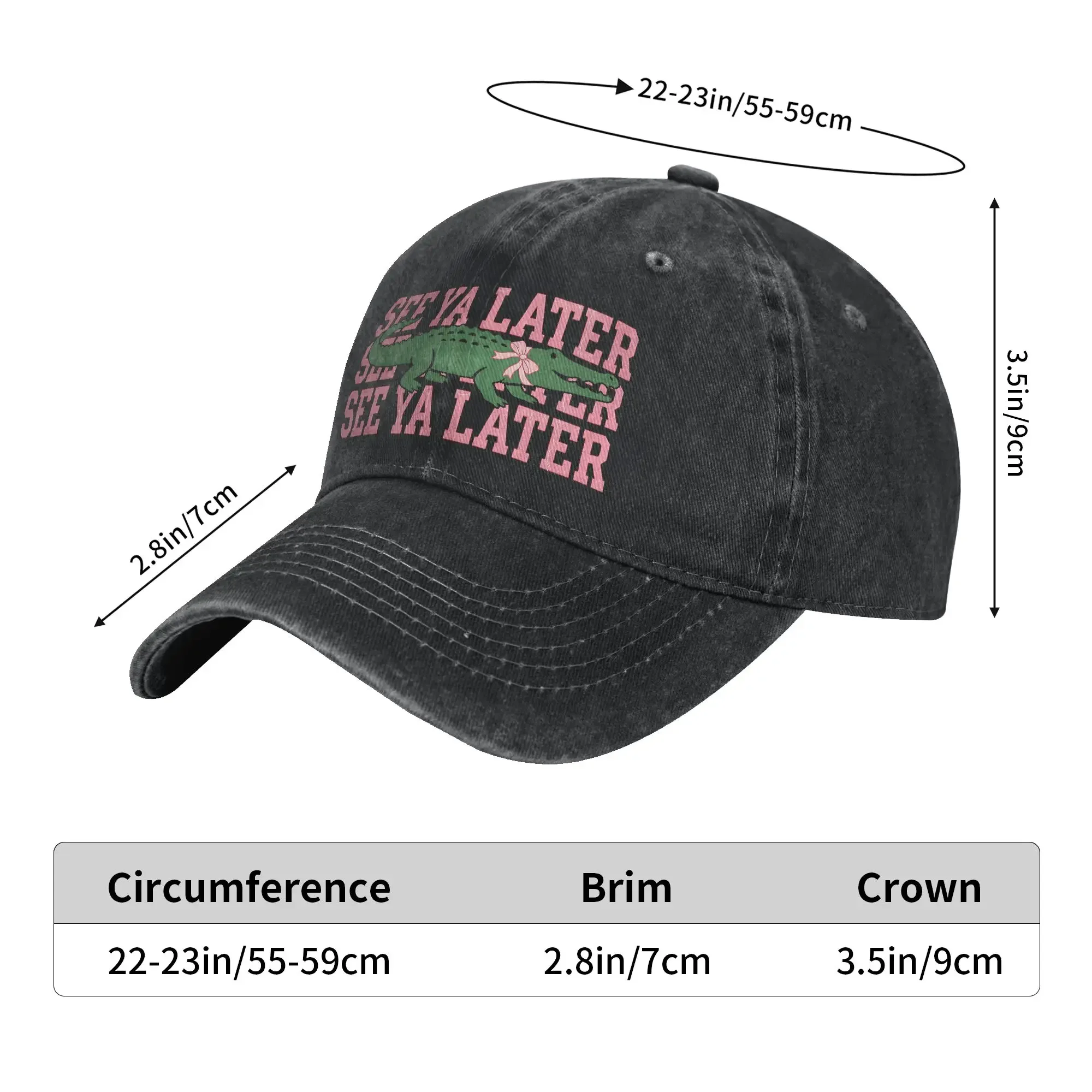 See You Later Teacher Summer Alligator Last Day Of School Sun Baseball Cap Y2k Cute Men Women Washed Hip Hop Hats Baseball Caps
