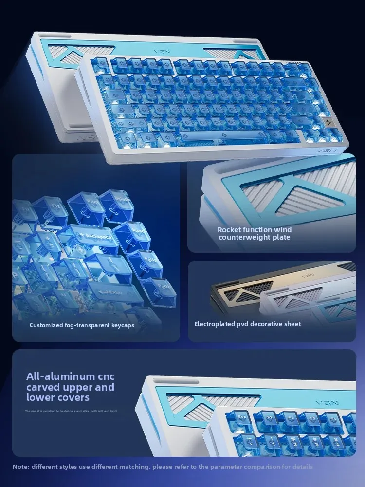 VGN キーボード & マウス セット VGN Flash75 磁気キーボードアルミシェルガスケットホットスワップ RGB