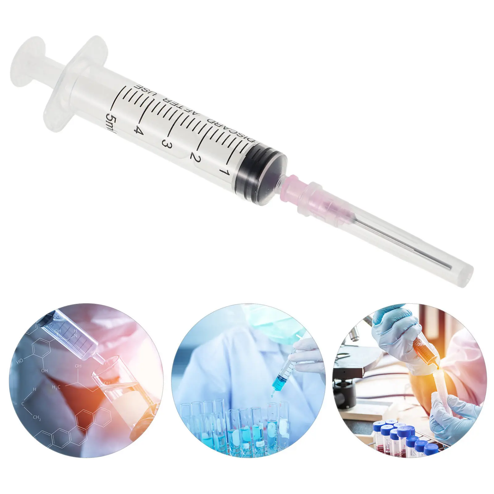 

50Pcs Ink Injection Syringe Flat Tip Needle Leak Proof Plastic Fountain Pen Refill Tool Precise Liquid Transfer Essential Oil