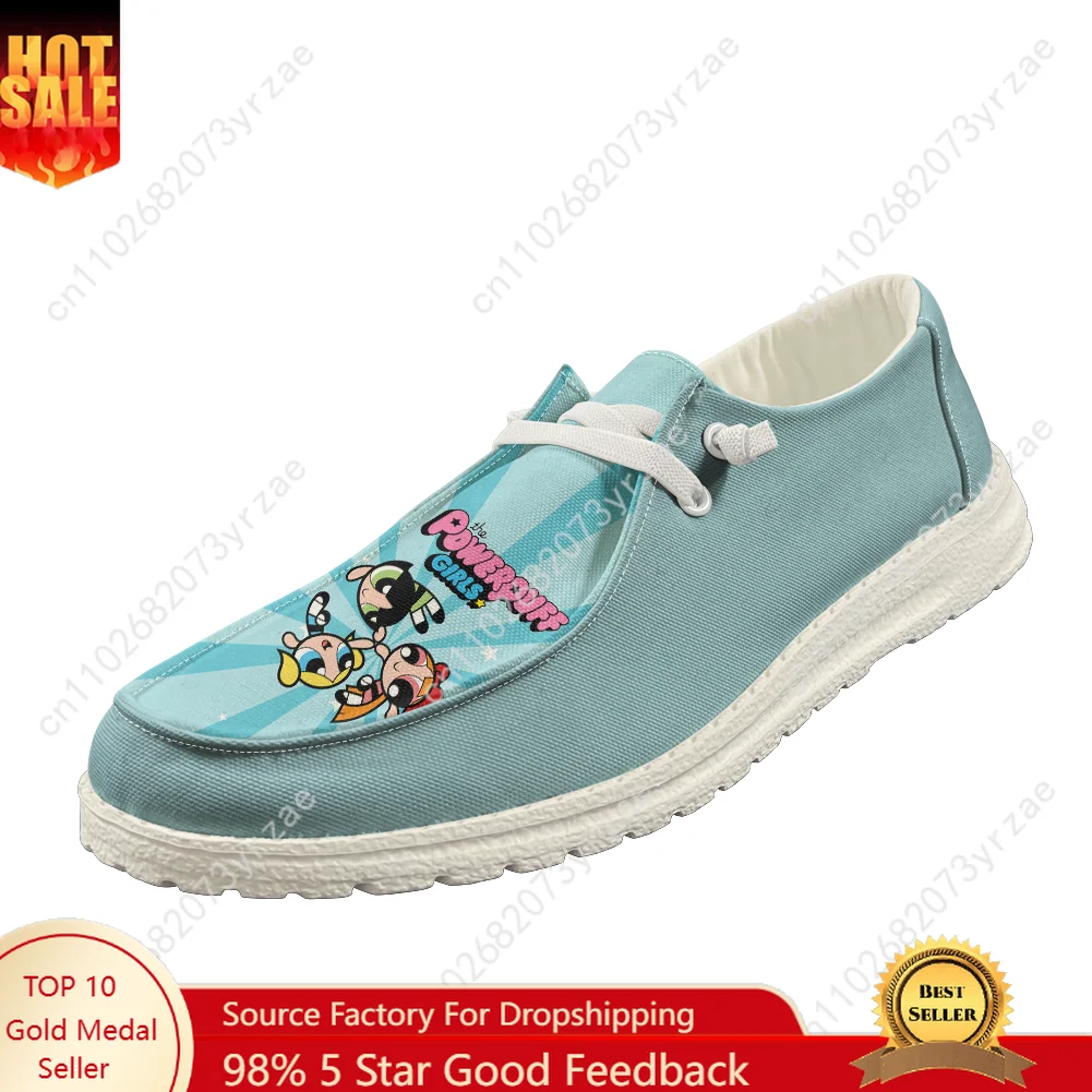 

The Powerpuff Girls Casual Shoe Men Women Breathable Flat Footwear Indoor Outdoor Lightweight High Quality Pattern Custom Shoes