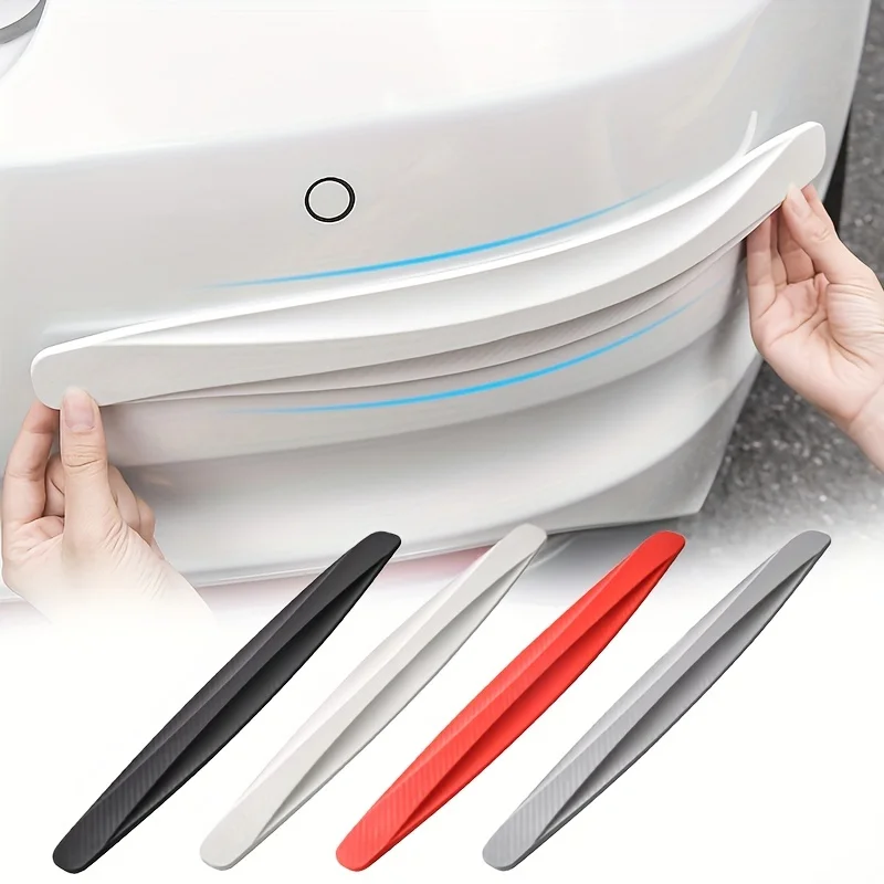 

2PC Universal Anti-Collision Protector Rubber Car Front and Rear Corner Car Body Bumper Anti-collision Strip Car Decorative