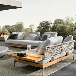 Balcony Furniture Garden 1-person Sofa Living Room Sofas Patio Luxury Outdoor Sets Modern Loveseat Couch Single Sectional Bed