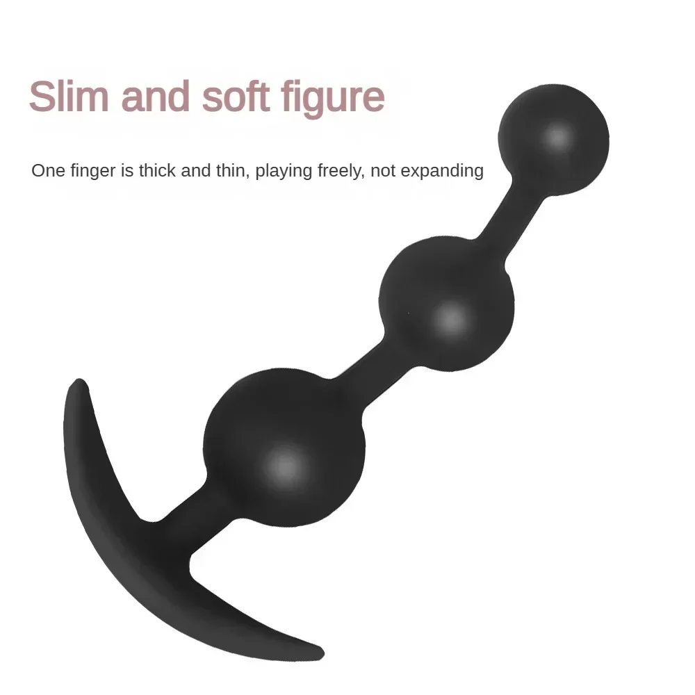 4 Sizes Silicone Anal Beads Anal Plug Butt Plug Pull Beads Dildo Masturbator Anal Dilator Adult Sex Toys For Woman Men Sex Shop