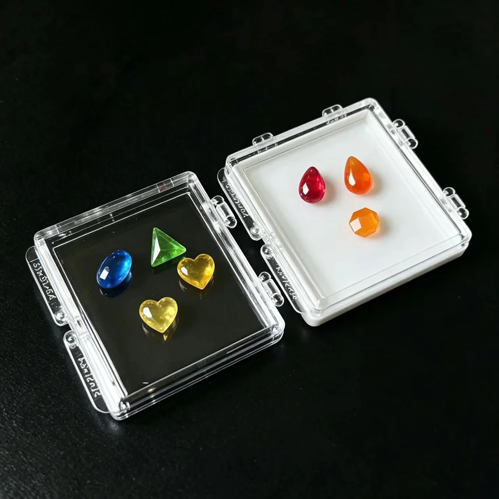 

10Pcs Loose Diamond Storage Box Stone Organizer Sticky Rhinestone Showcase Gemstone Packaging Box Gem Jewelry Gift Boxes