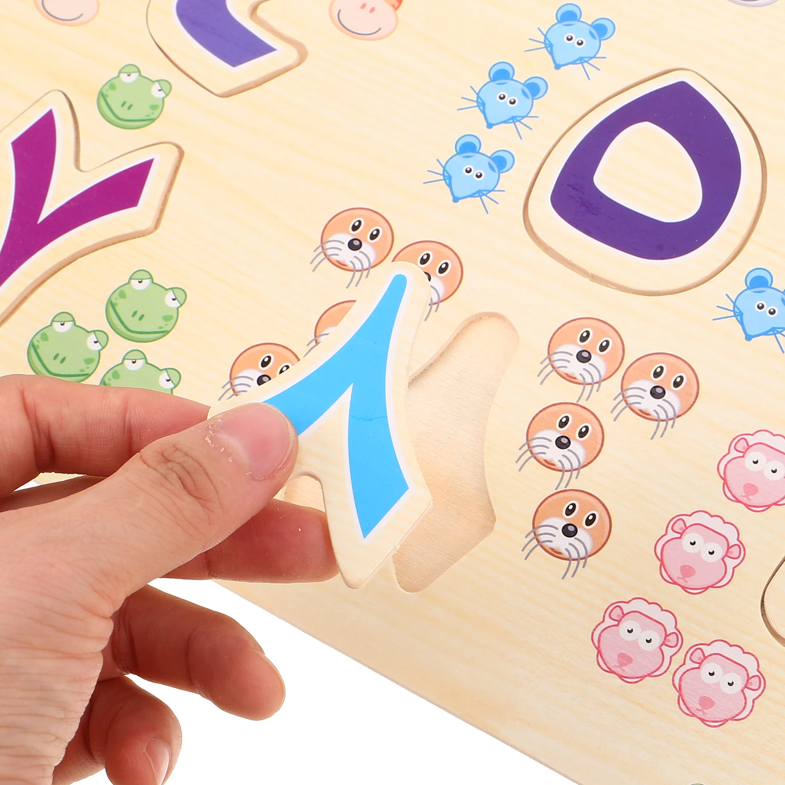 2 pezzi alfabeto arabo puzzle board prima educazione Montessori gioco di lettere in legno abbinato puzzle di apprendimento per bambini in età prescolare