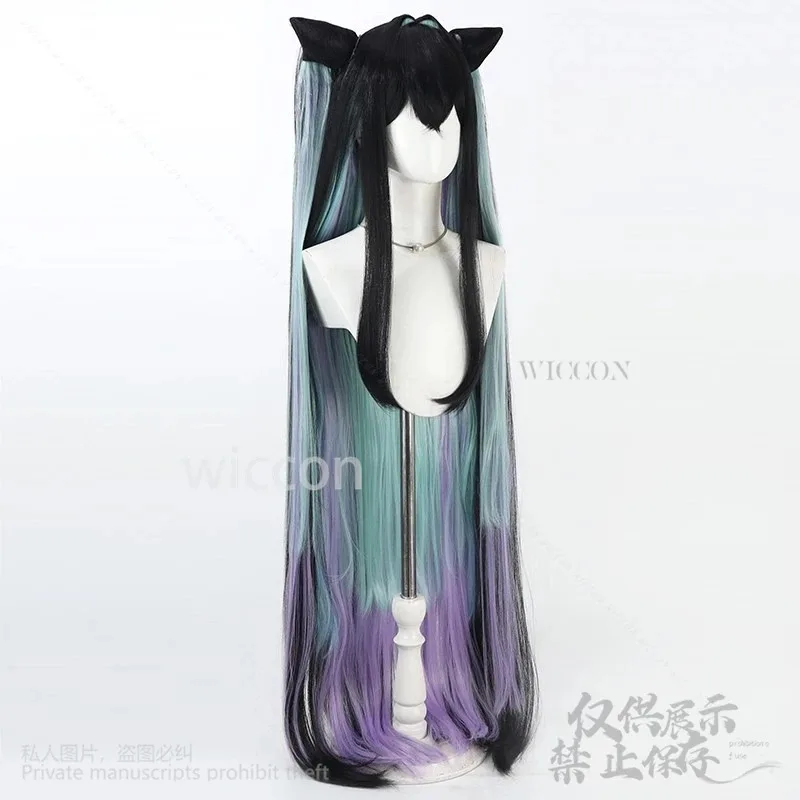 

COSda@Old Tales NIKKE The Goddess Of Victory Cosplay Black Wigs Green Blue Purple Three Color Gradient Y2K Jirai Kei Girls Custo