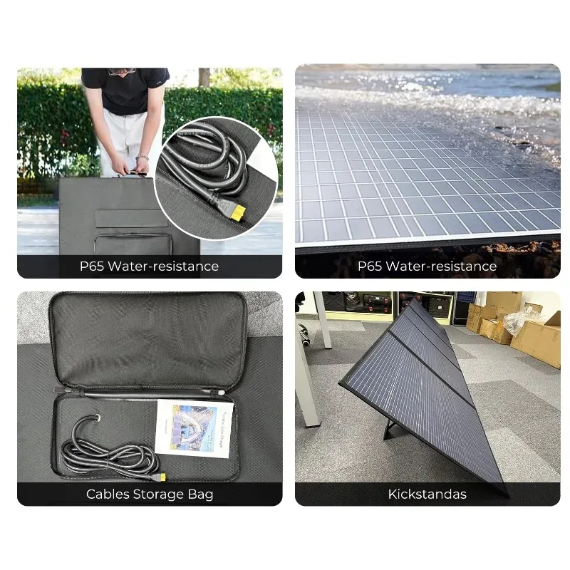 400W Lightweight Foldable Solar Panel, Green Energy Charging Module, Reliable Power Supply for Van Life Outdoor Travel
