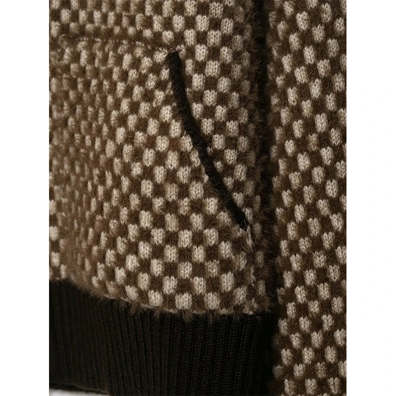 Dámské pletené krátké bundy, podzimní a zimní stojáček, bundy s dlouhým rukávem, kabáty, streetwear, dámské svrchní oblečení, elegantní topy - náhled 4